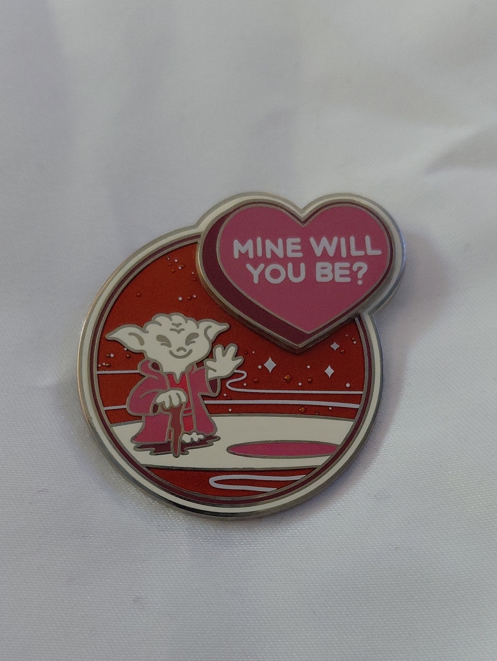 Disney Star Wars Yoda Mine Will You Be Heart Pin